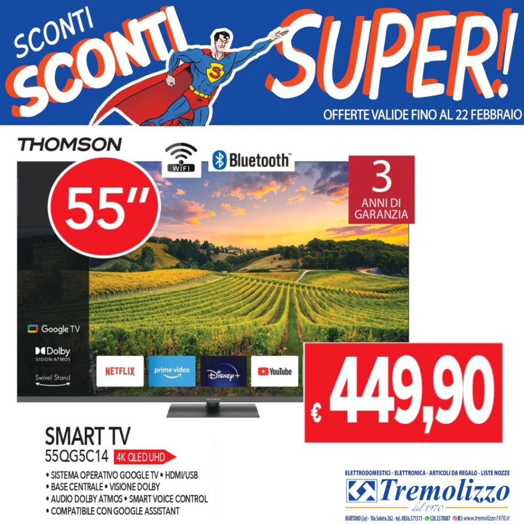 TV THOMPSON 55QG5C14 55'' QLED